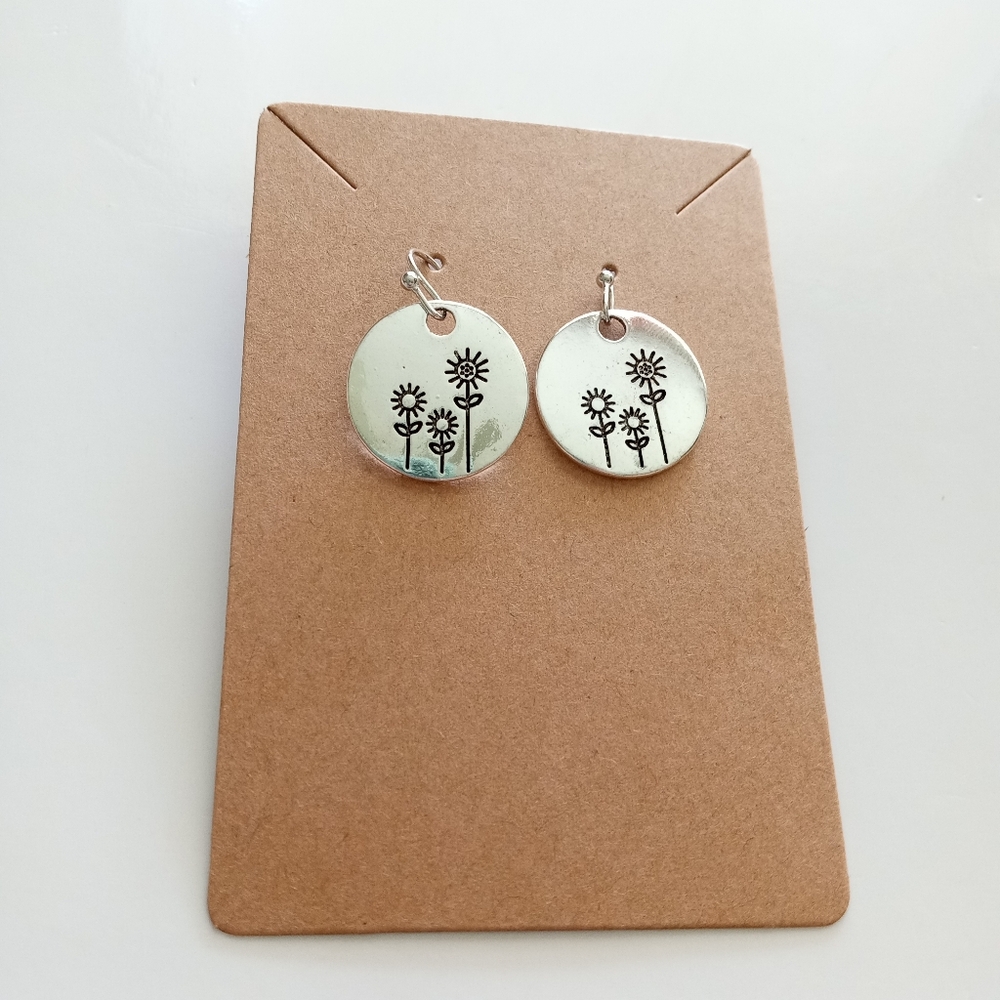 Floral Round Earrings